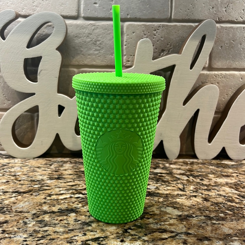 Starbucks lime green cup